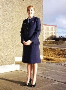 Dressed in my blues, sometime in the Spring of 1991. Just after the swift conclusion of the first Gulf War.