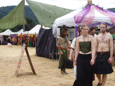 Characters of all kinds wander the fields.