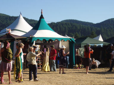 Hills of Veneta rise above the fair.