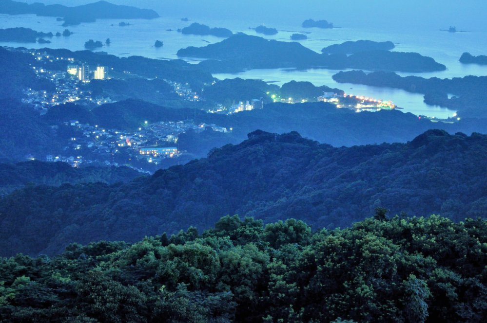 Looking west from the observatory, a view of the Kujukushima