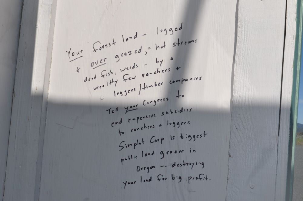 Graffiti in Oregon: we don't do anything around here without activism of some sort.