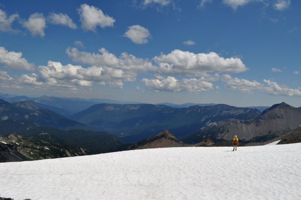 Arno trekking out onto the McCall Glacier