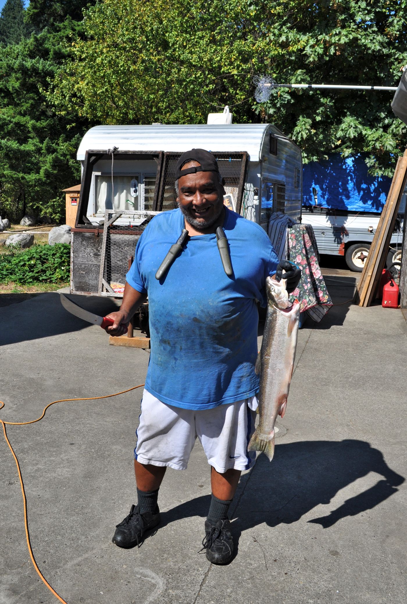 Frank with my $40 salmon