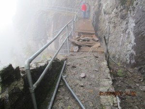 Scene of the ruined trail this winter. Photo credit: Washington Trails Association.