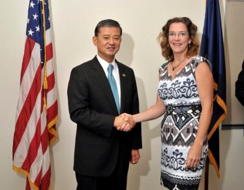 Me with Eric Shinseki, Secretary of Veterans Affairs