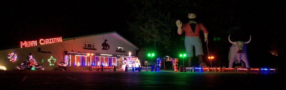 Paul Bunyan and his big blue ox, Babe at Trees of Mystery in northern California