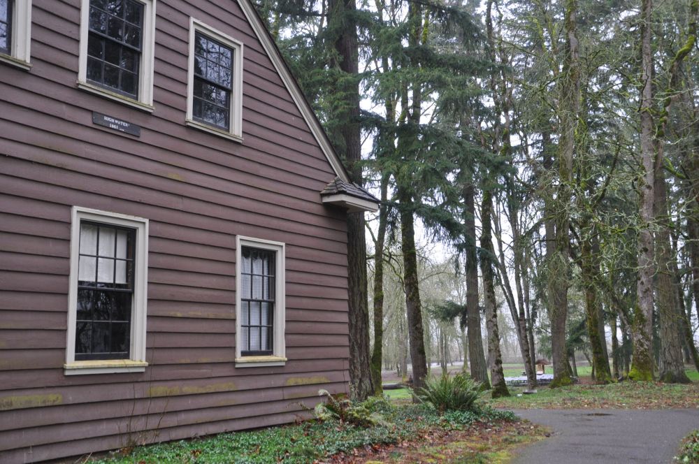 High water mark is mounted on the pavilion.