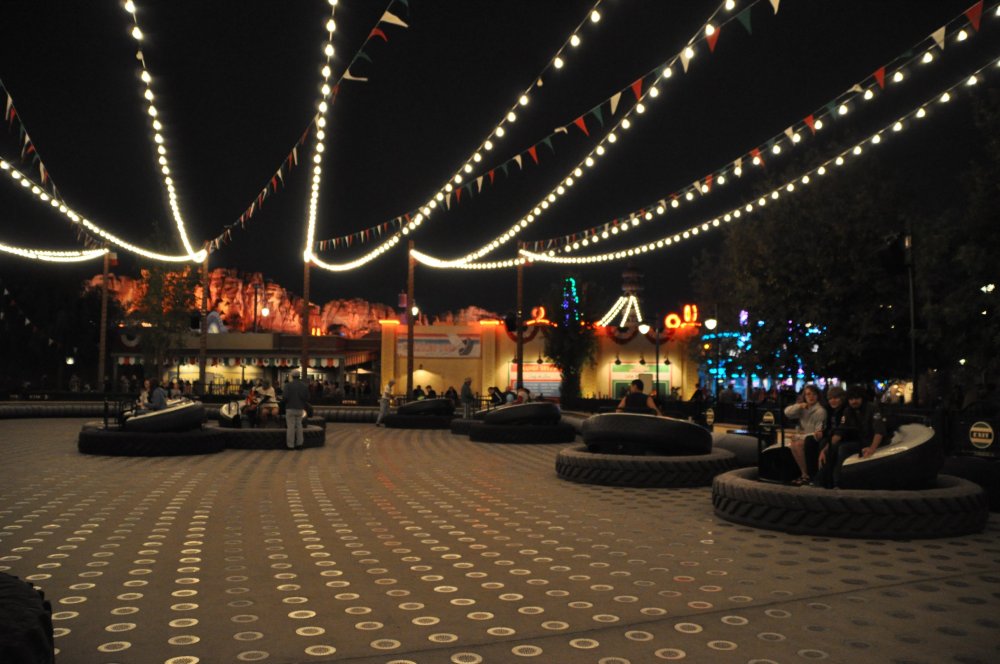 We rode our giant tires like pucks on an air hockey table.