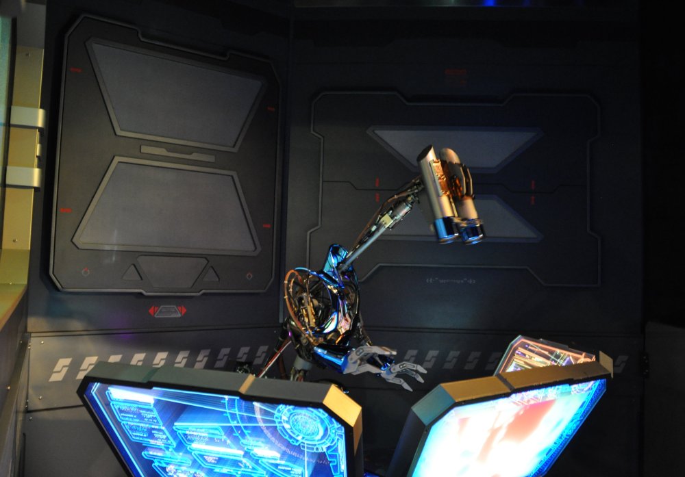 We were entertained by this droid who chattered and made fun of us.