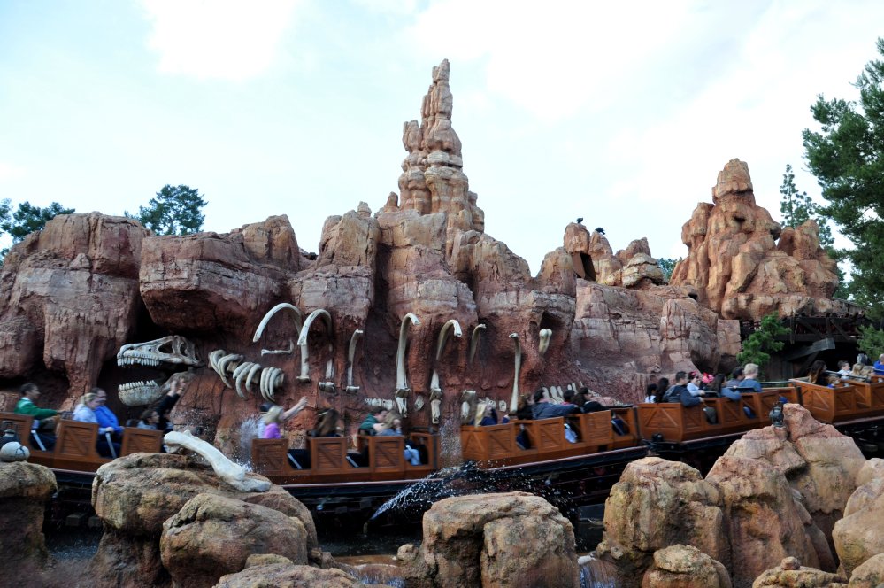 Big Thunder Mountain railroad has been reopened and is really exciting, including an accidental TNT explosion as part of the ride!