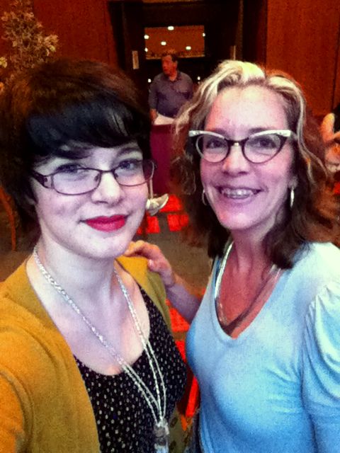 Tara and me at the Keller Auditorium during intermission for Once.