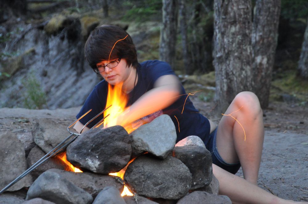 How cool is this with all the orange spark trails!