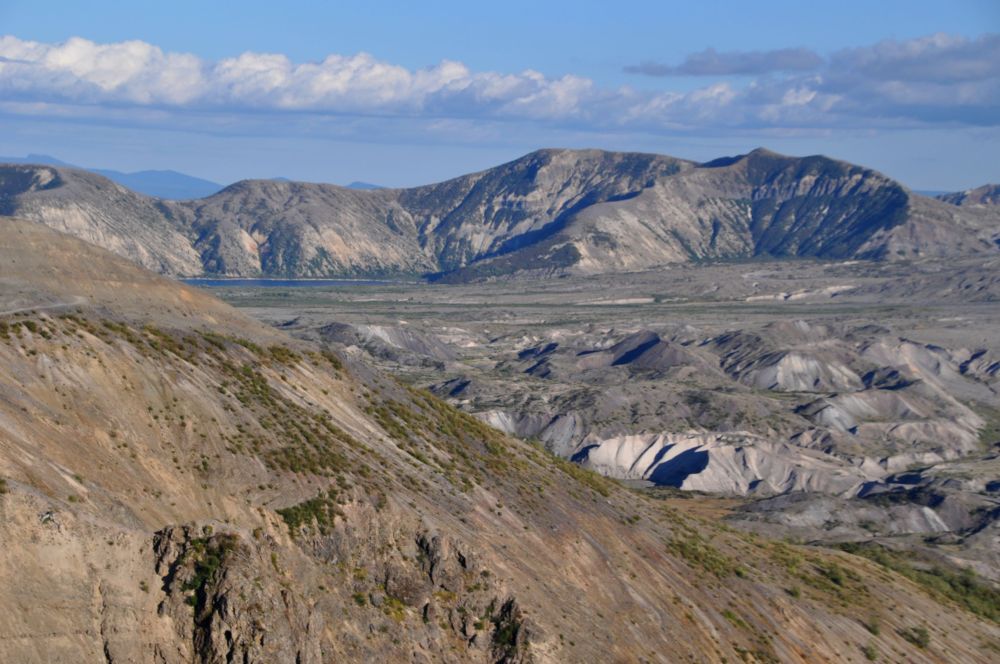 Spirit Lake (seen in the distance) became famous after this eruption.