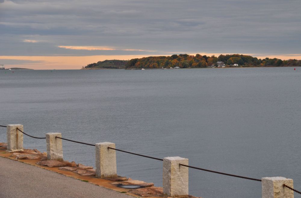 Looking across the bay from University of Massachusetts Boston, while we waited for Mads to get off work.