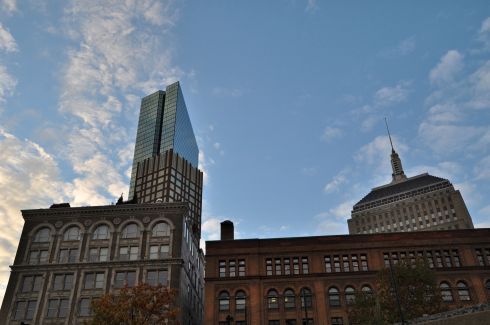This city looks beautiful even when photographed from a moving vehicle.