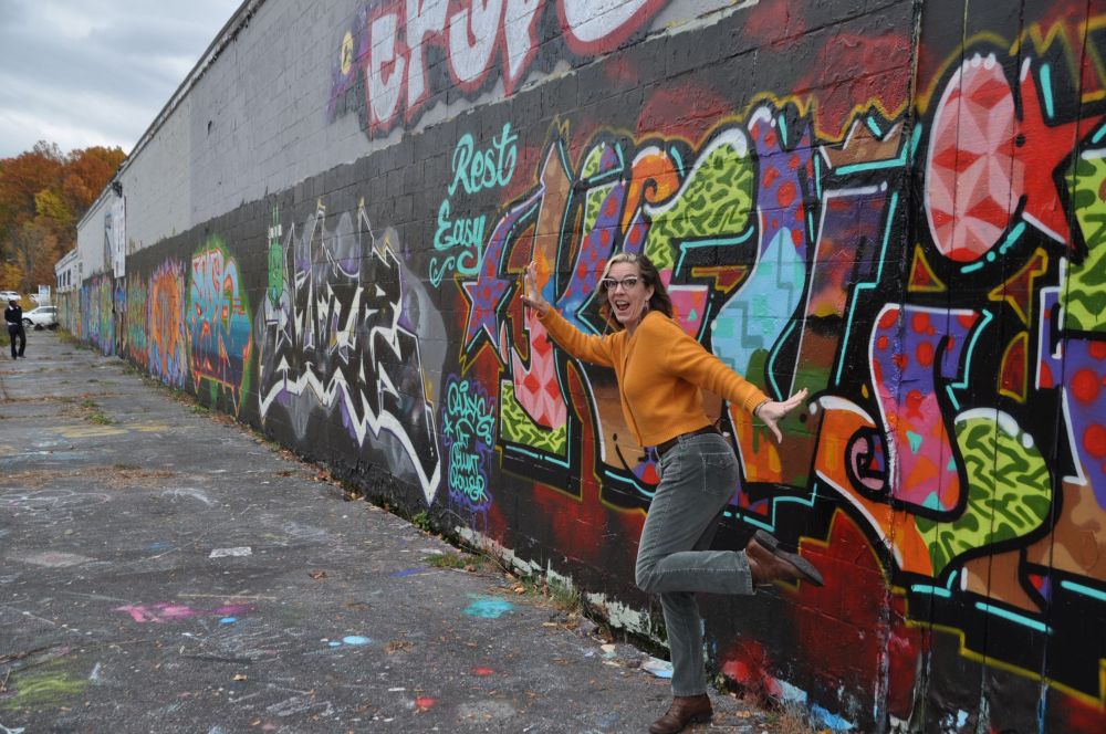 Happy and goofing around