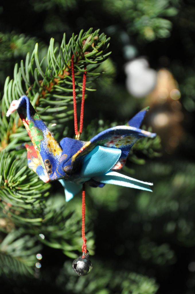 Cloth origami crane from my trip to Japan.