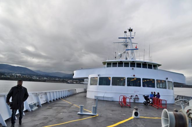 On the ferry, we felt a few raindrops, but for the most part stayed ahead of the poor weather.