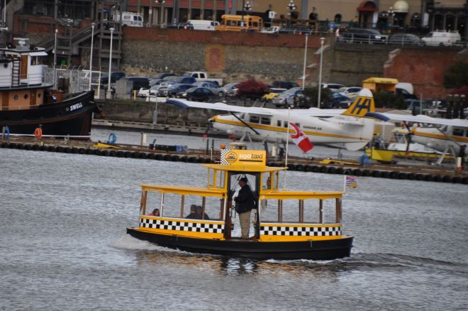 The bay at Victoria included this wonderful taxi.