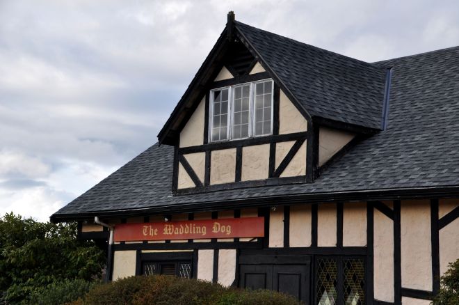 We stayed at The Waddling Dog, and were greeted - I kid you not - by an easy going basset hound, who howled a greeting at us until his mistress showed up from the back.