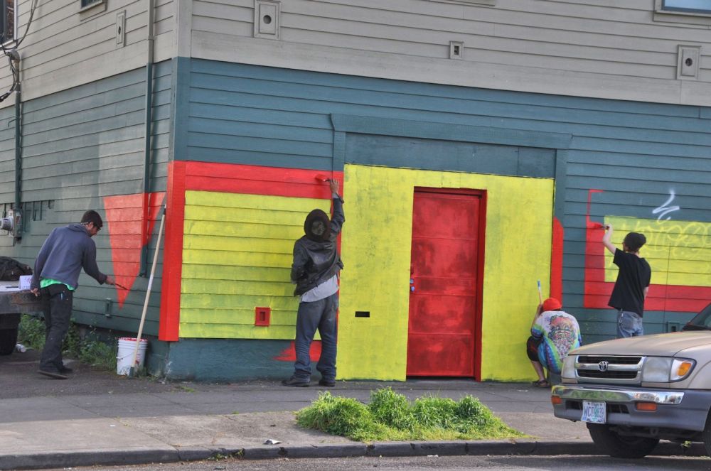 We talked for a long time to these enthusiastic young men who had raised their own money through donations from passers-by, and then took it upon themselves to paint over unattractive graffiti. There must be no better affirmation of community action than when young men make it their own project.
