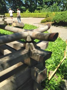 I was pleased with the fine touches in the garden, such as the gracefully curved railings.