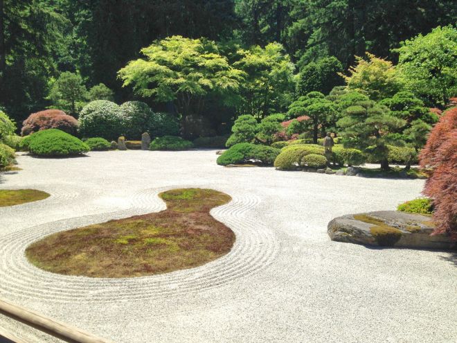The Flat Garden (hira niwa) is a central focus of the garden, beside the pavillion.