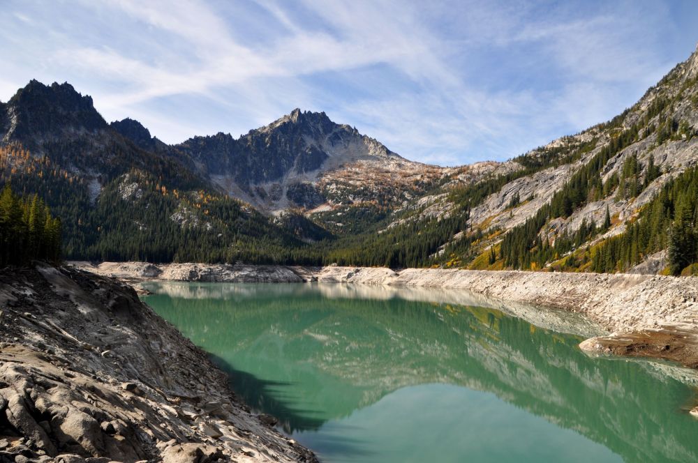 Upper Snow Lake - drastically diminished due to feeding the crops and salmon in the valley.