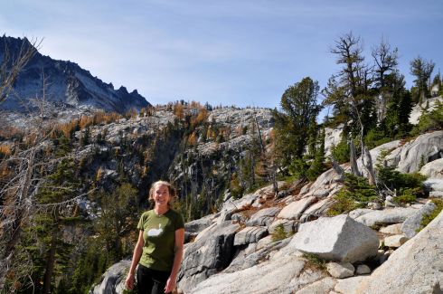 Then other hikers passed me heading downhill, and I asked them to take my photo.