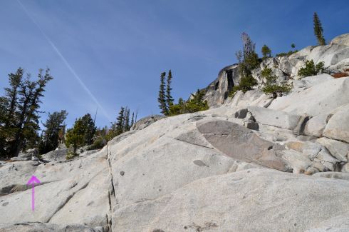 I keep pointing out the cairns because I still can't believe it. Really. That is the trail. You can't call that a trail! Give me a break you stupid cairn!!