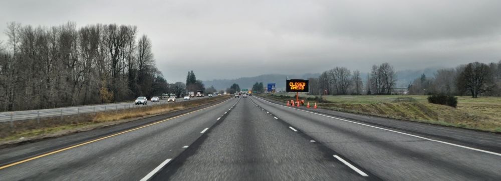 Road Closed Ahead.