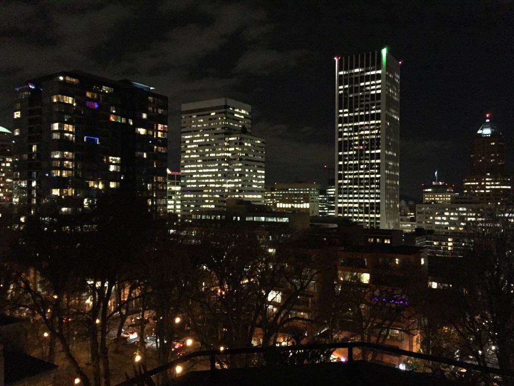 Christmas lights of Portland.