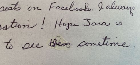 This was the hand-written message at the bottom of a Christmas letter from my Great-Aunt. It brought tears of gratitude to my eyes.