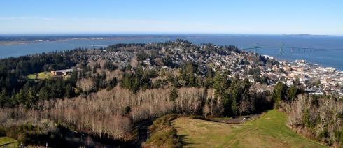 A view of the city of Astoria from the column.