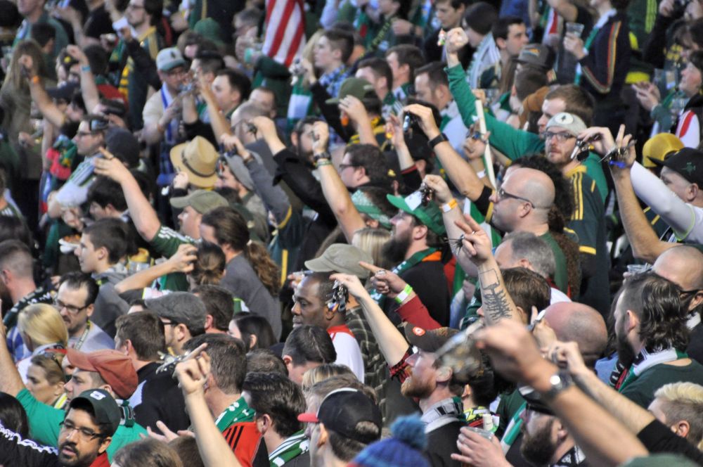 When the opposing team came onto the field, everyone pulled out their keys and shook them. The message: Go Home!