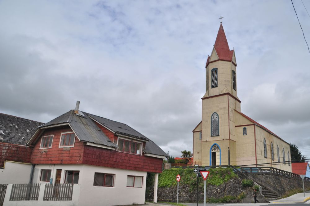 A view of the church in the center of town.