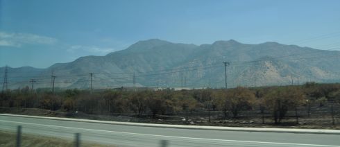 Views of the Andes from the bus.
