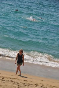 I get happy in water.