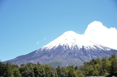 A final look at the volcano before we turned around on the trail and headed back.
