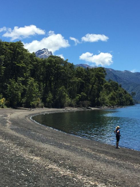 Walking along the beach at Todos los Santos.