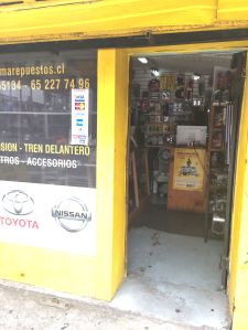 A Toyota auto parts store made me think of my brother, who visited me in Japan, mostly to see the cars.